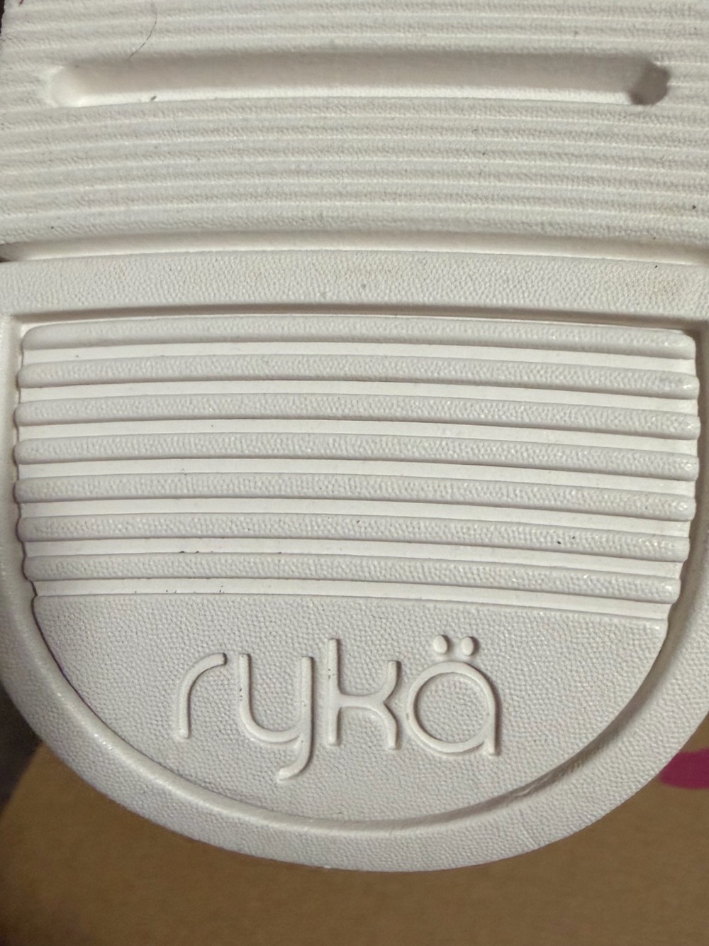 Ryka Cream Knit Slide Sandals with Stud Detailing - Picture 5 of 7